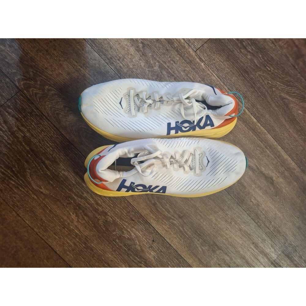 Hoka Rincon Men's Running Shoes White Yellow Blue